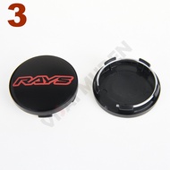 Ptr 4PCS OD 58MM / ID 53MM Wheel Cap VOLK RAYS Emblem Wheel Center Hub Cap Rim Cover Cap
