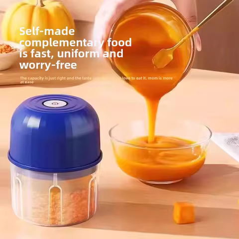 Electric garlic puree machine 260ML garlic grinder USB rechargeable onion chopper ginger chili veget