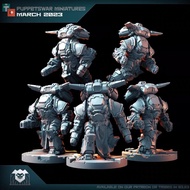 Miniature Warhammer 40k Reloaded Commando Samurai Style gk White Mold Need to Polish and Color by Yo