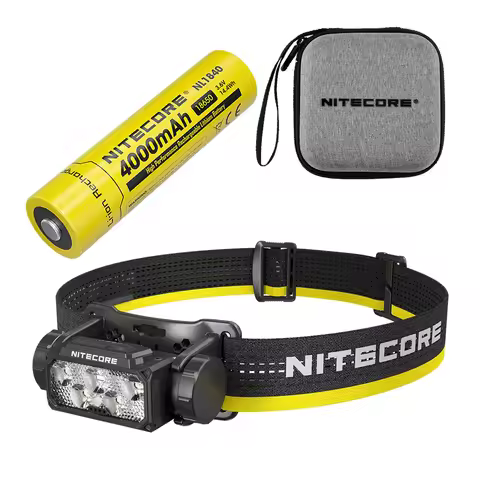 Genuine NITECORE HC60 UHE Headlamp 1600 Lumens Type-C Rechargeable LED Headlight Dual Beam + NL1840 