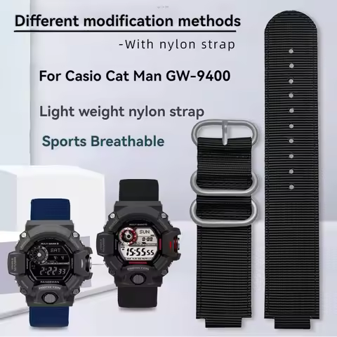 New Modified Nylon Strap for Casio G-SHOCK Series 3410 GW-9400 GW9400 GW-9400DCJ GW-9300 G-9200 16mm