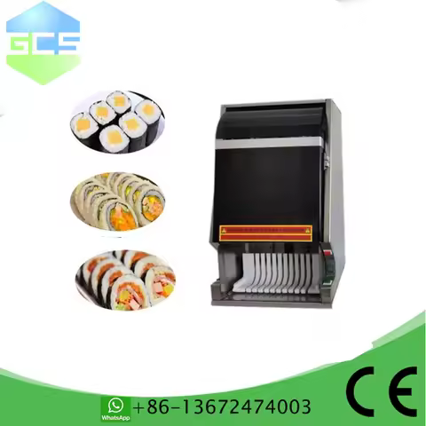 Stainless Steel 8/10/12-Piece Commercial Sushi Slicer Automatic Sushi Roll Cutting Machine for Seawe