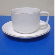 Indo keramik Cup and Souccer, Cup Of Coffee Or Tea lis mas 185ml, D 8x H 5.5cm, hrg.