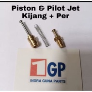 PISTON + SPRING & PILOT JET CARBURETOR KIJANG 5K & 7K
