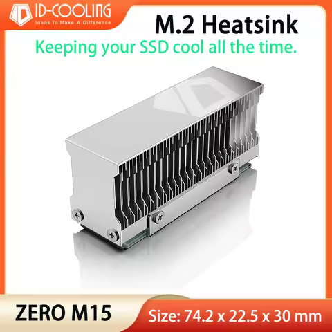 ID-COOLING Aluminum ZERO M15 M2 Memory Cooler Vest M.2 2280 SSD Heat Sink with Thermal Pad M.2 SSD C