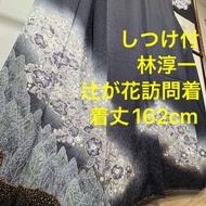 Autumn/Winter, with stitching, Junichi Hayashi, artist-made, Tsuji-gahana, kimono, houmongi, 162, mo