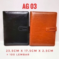 Ag 03, ag03 Leather binder agenda, binder agenda, a5 agenda, souvenir agenda, memo agenda, promotion