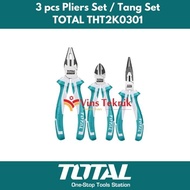 Tang SET TANG POTONG LANCIP KOMBINASI 3PCS PLIERS SET TOTAL THT2K0301 - HOLIGANSTORE