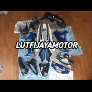 Cover body Supra x 125 lama putih biru full set body