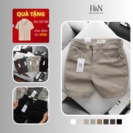 Five Pocket Denim Men's Shorts - Thick Soft Washed Khaki Jeans Regular Form - 5.593 H&N