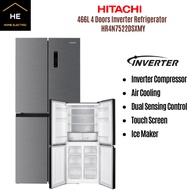 HITACHI 522L French Door 4 Doors Inverter Refrigerator Fridge Peti Ais Peti Sejuk HR4N7522DSXMY