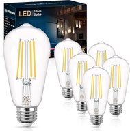 Victory LED EDISON bulbs 60 watt เทียบเท่า E26 VINTAGE Light bulbs 6W 4000K NATURAL Daylight White S