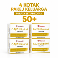 Vitamode CoQ10 Ubiquinol 100mg Suplemen Koenzim Q10 Aktif Sokong Kesihatan Jantung & Tenaga Harian D