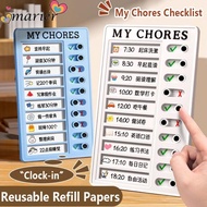 MARIER Daily Planner Memo, Plastic Self-discipline My Chores Checklist, Multi Purpose Detachable My 
