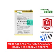 Oppo A3S / A5 / A5S / A12 / A31 2020 / REALME C1 / REALME 2 BATTERY BATERI BLP673