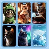 The End of the Universe Is Cat Card Holder Student Meal Card School Card Transparent Work Permit Acc