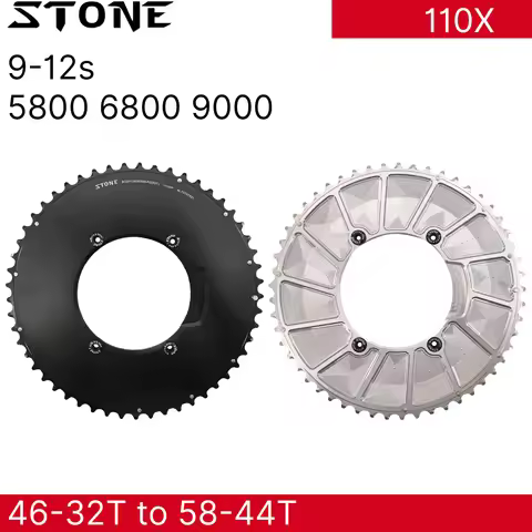Stone 110bcd Double Chainring aero style for Shimano 105 5800 6800 9000 Road Bike 52 36T 53 39T 54 4