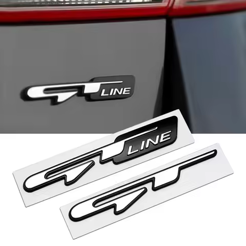 3D Chrome Car Letters GT Line Sticker Emblem Logo For Kia Ceed Picanto K5 Stonic Optima Sportage GT 