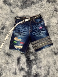 กางเกงยีนส์ขาสั้นเท่ๆ Holdem Denim style Monogram denim shorts