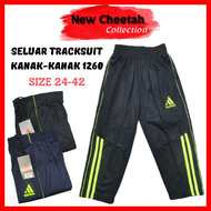 SELUAR TRACKSUIT SIZE 24-42 TIDAK BERCERUT KIDS / SELUAR TRACKSUIT BUDAK DEWASA PANJANG / SELUAR TRACK BOTTOM HITAM 1260