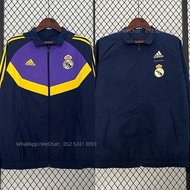 ⚡ 皇馬 Real Madrid  24-25 windbreaker  雙面 運動外套 風衣 男女同款 皇家馬德里  💎紫鑽商家💎 所有衫款/號碼全齊。有鐘意嘅款直接帶圖詢價。西甲