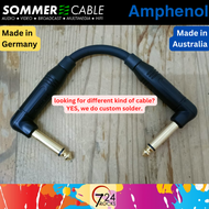 724ROCKS Sommer cable Amphenol Custom Solder Patch Cable Right-Angle to Right-Angle 0.5ft 6 inch - g