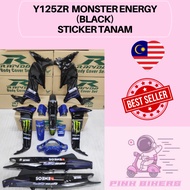 Coverset Y125ZR Monster Energy (5) Black   Bodyset (Sticker Tanam)