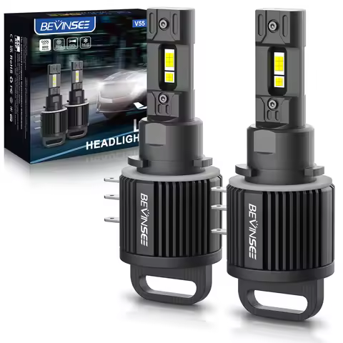 BEVINSEE H15 LED CANBUS Headlight Bulb 110W 11000LM Super Bright High Beam+DRL for VW for Golf 7 6 f