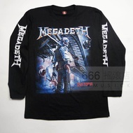 Men's Cotton Casual Long Sleeve Tee | MEGADETH Dystopia, Heavy Metal Band, Loose Fit  2.26