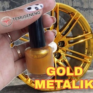 Cat Oles Gold Metallic Emas Metalik Cat Motor Mobil Velg Dll Permanen Paint Remover