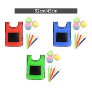 [whfashionkk] Dodgeball Game 3 Sticky Ball Toy Sticky Ball Vest Dodgeball Ball Game Interactive Toss