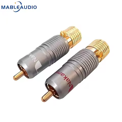 High-End RCA Nakamichi Plugs for Hi-Fi Amplifiers: Pure Copper, Gold-Plated Signal Cables/Audio Cabl