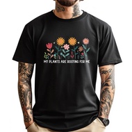 Retro My Plants Are Rooting For Me Plant Fall Clothes Aesthetic Youth Comfortable Tee Shirt Men Cami