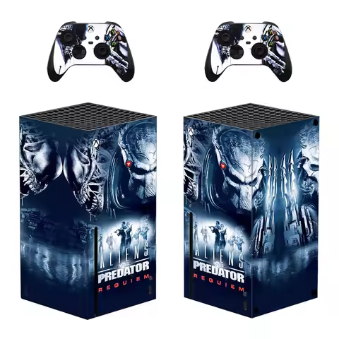 Alien And Predator Protector Sticker Decal Cover for Xbox Series X Console and Contracoller XSX Skin