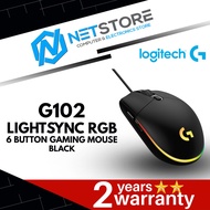 LOGITECH G G102 LIGHTSYNC RGB 6 BUTTON GAMING MOUSE (BLACK) - 910-005802