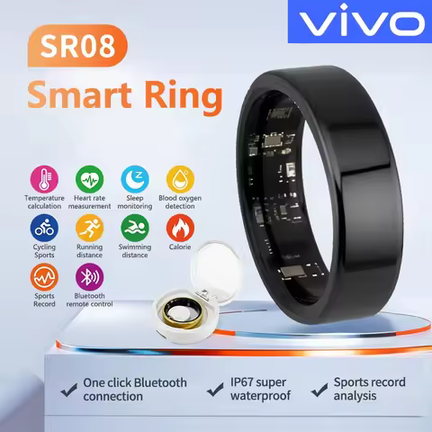 VIVO Smart Ring Men Women SR08 Smart Ring Women Heart Rate Blood Oxygen Multi Sports Modes IP68 5ATM