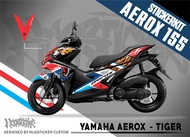 Hugsticker สติ๊กเกอร์ติดรถ สติ๊กเกอร์ Aerox 155 ลายเสือ (Tiger)