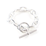 Excellent condition★HERMES Chaine d'Ancre MM AG925 14-link bracelet, silver, made in France, 2024 mo