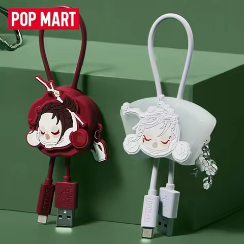 POP MART Skullpanda The Ink Plum Blossom Series -Data Cable Type-C Blind Box Guess Bag Desktop Decor