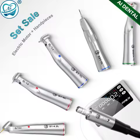 AI-AM7 Dental LED Electric Micro Motor or with Smile Series 1:1/1:5/1:4.2 Contra Angle Handpiece Mot