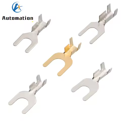 100pcs 4.2mm Fork Terminal Block Fork-shaped Bare cold-pressed Terminal U-shaped Y-shaped Lug Ground