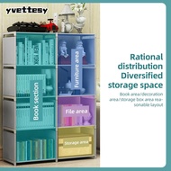 YVETTMY 5-Tier Book Shelf, Space-Saving Multifunctional 8 Cube Storage, Book Organize Freestanding V