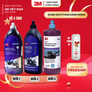 [Tặng Chai Xịt Thơm Xe]  Bộ 3 chai  Dung dịch đánh bóng 3 bước 3M -36060- 06094- 06068