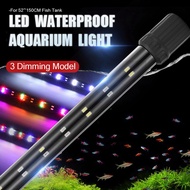 52-112CM LED Aquarium Light  Waterproof Aquatic Plant Light Aquatic Decor Ikan Lampu Akuarium for 1.7~4.92ft Fsh Tank