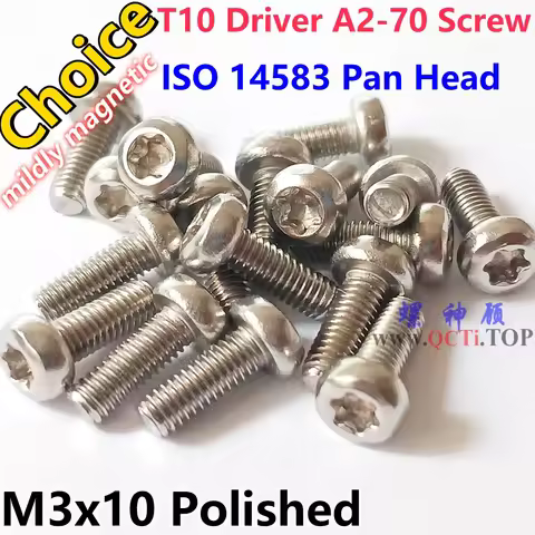 T10 Driver ISO 14583 Stainless Steel M3 screws M3x4 M3x5 M3x6 M3x8 M3x10 M3x12 M3x14 M3x16 M3x18 Pan