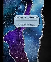 Composition Notebook: Amethyst Crystal Geode Journal Notebook | 7.5 x 9.25" | 110 Pages | College Ruled
