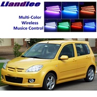 LiandLee Car Interior Floor Decorative Atmosphere Seats Accent Ambient Neon light For Mazda2 Demio DY MK2 2002~2007