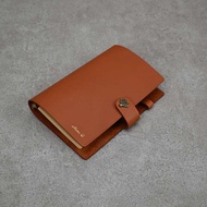 筆記本 牛皮手帳 A6手札 活頁 咖色