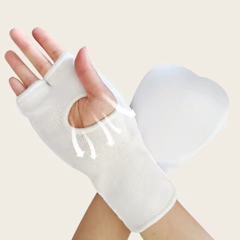 Karate Kyokushin Gloves White Hand Protector Sparing TKD Hands Wrist Guards Martial Arts Protection 