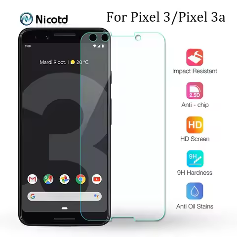 9H Hardness Tempered Glass for Google Pixel 3 3a Screen Protector Protective on Google Pixel 3a 3 Gl